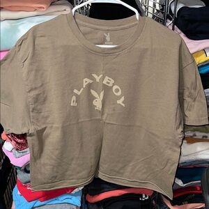 Playboy Cropped Shirt | Size XL